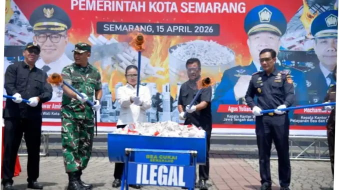 Bea Cukai Semarang Musnahkan 7,3 Juta Batang Rokok Ilegal