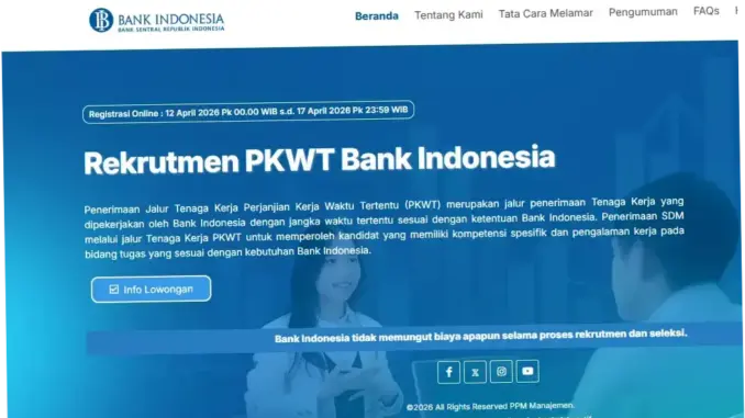 Cara Daftar Rekrutmen Bank Indonesia untuk PKWT & Special Hire