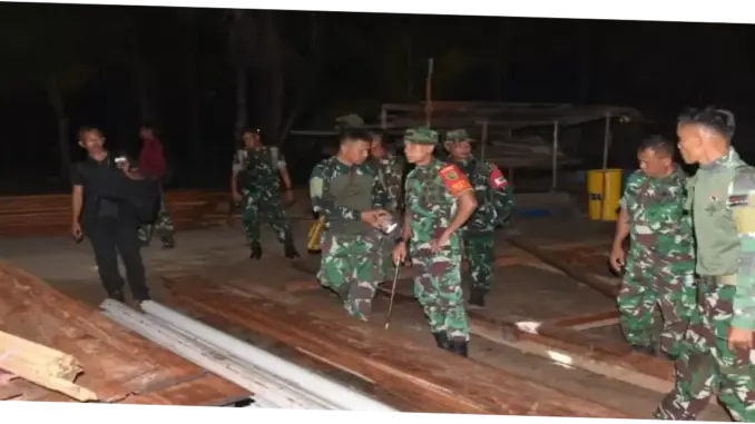 Dansatgas Tinjau Progres Pembangunan TMMD di Kampung Keakwa Pascapembukaan