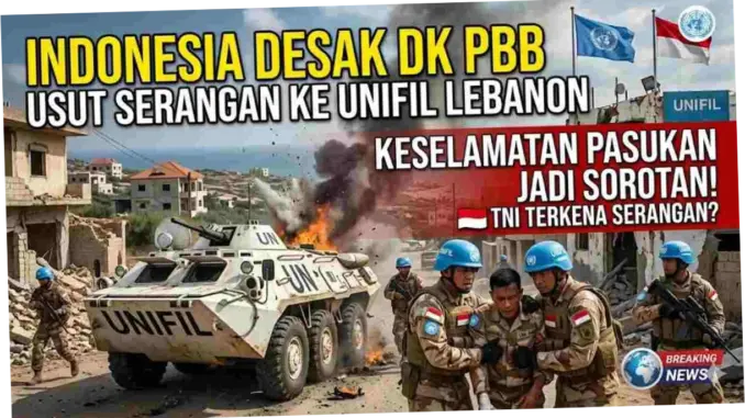 Indonesia Desak DK PBB Usut Serangan ke Pasukan UNIFIL