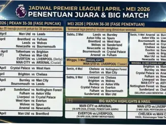Jadwal Premier League April - Mei 2026 Lengkap