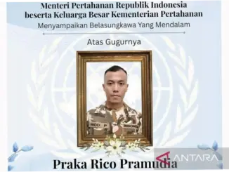 Jenazah Praka Rico Pramudia Dibawa ke Jakarta Sebelum Diantar ke Medan