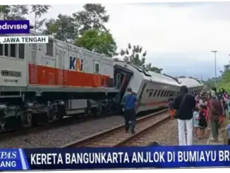 KA Bangunkarta Anjlok di Bumiayu, Ganggu Perjalanan Kereta Api
