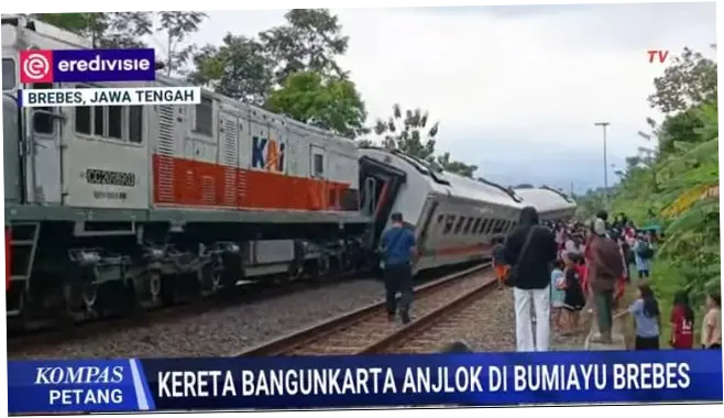 KA Bangunkarta Anjlok di Bumiayu, Ganggu Perjalanan Kereta Api