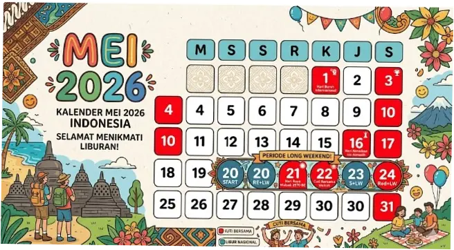 Liburan Panjang di Mei 2026: Tanggal Merah dan Long Weekend yang Dinantikan