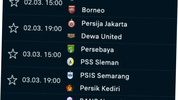 Liga 1: Jadwal, Hasil, dan Klasemen Terbaru