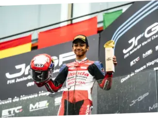 Pembalap Indonesia Kiandra Ramadhipa Menangi MotoGP Rookies di Jerez