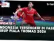 Piala Thomas 2026: Indonesia Tersingkir Setelah Kalah dari Prancis