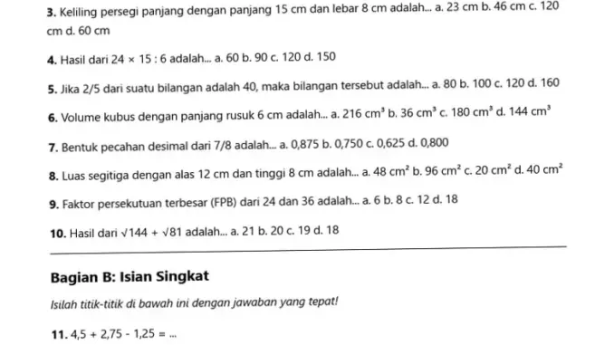 Tes Kemampuan Akademik Kelas 6 SD: Jadwal, Soal, dan Informasi Penting
