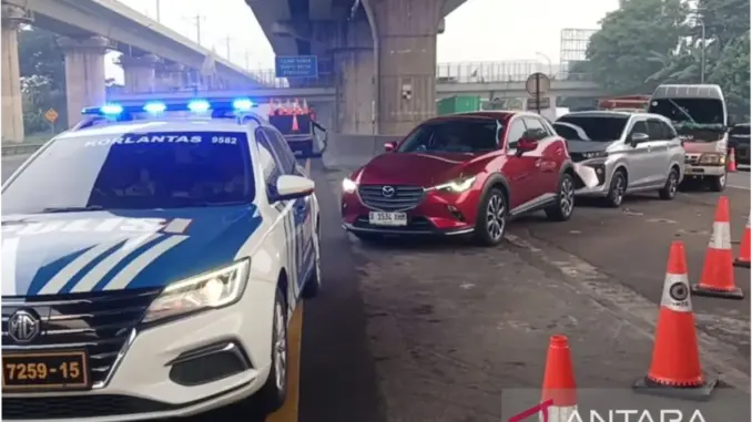 Contraflow Kembali Diberlakukan di Km 23 Tol Jakarta-Cikampek