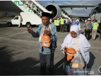 Jamaah Haji Kloter 1 Embarkasi Padang Selamat Sampai di Madinah