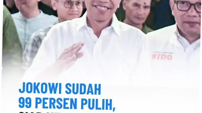 Jokowi Pulih 99 Persen, Siap Keliling Indonesia di Juni
