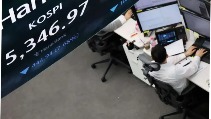 KOSPI Melonjak 5%, Bursa Korea Selatan Cetak Rekor Tertinggi