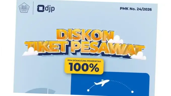 Pemerintah Tanggung PPN Tiket Pesawat Ekonomi Selama 60 Hari