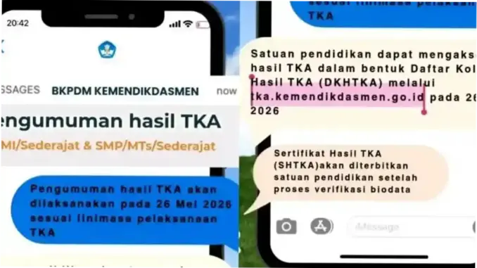 Pengumuman Hasil TKA SD-SMP 2026: Cara Baca Nilai dan Informasi Terkini