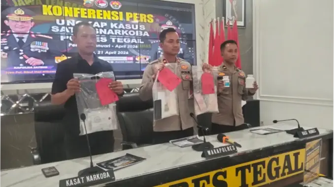 Polres Tegal Amankan 32 Tersangka Narkoba, Selamatkan Ribuan Jiwa Usia Produktif