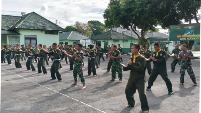 Prajurit Kodim Boyolali Asah Naluri Tempur Melalui Pencak Silat Militer