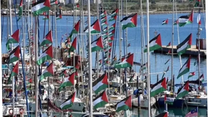 Seluruh Kapal Peserta Flotilla Kemanusiaan Gaza Dicegat Israel