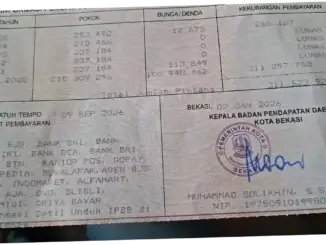 Tagihan PBB Tembus Rp311.523.925, Bapenda Kota Bekasi Beri Diskon Pajak 87 Persen